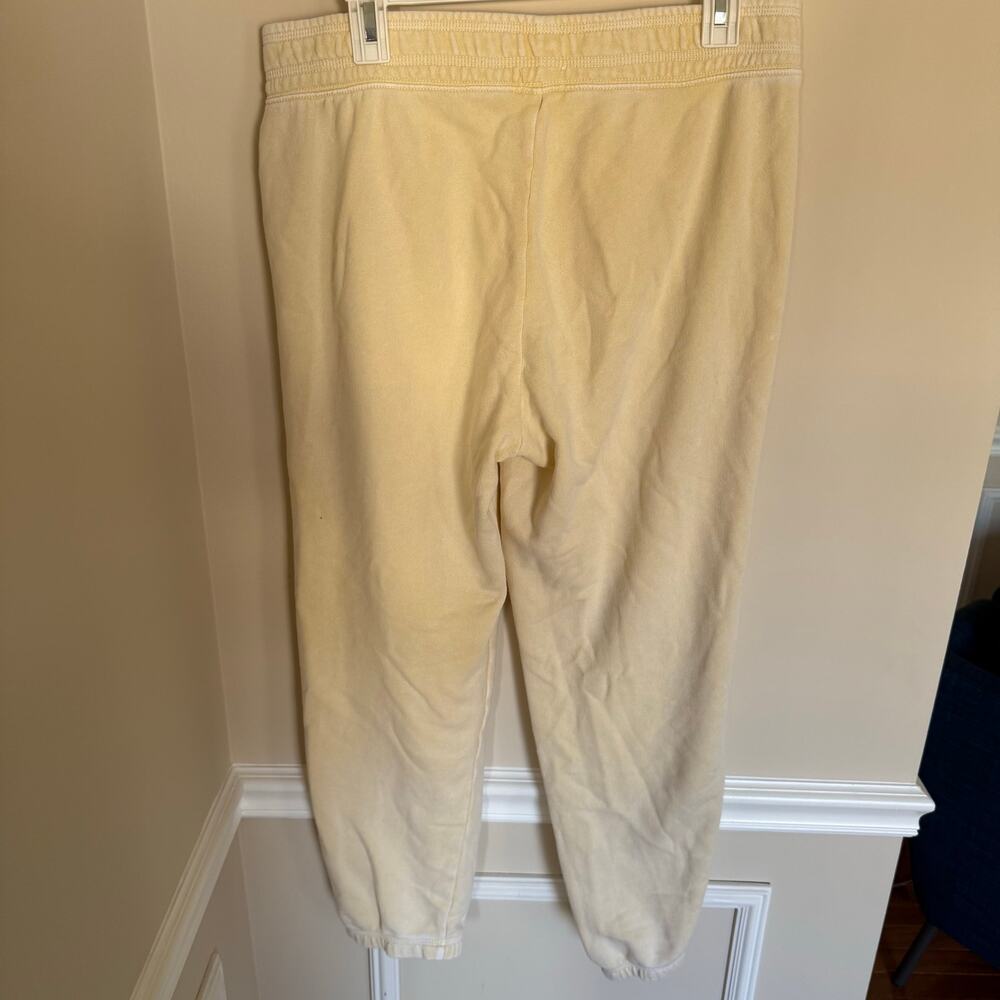 Aerie Faded Butter Yellow Loungewear Casual Big Chill Joggers-Missing Drawstring - Picture 2 of 8